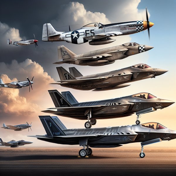 The Evolution of Fighter Jets: From the P-51 Mustang to the F-35 Lightning II
